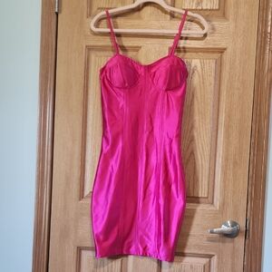 Joliet And Joy Small Elegant Pink Satin Corset Style Dress (Homecoming Or Prom)